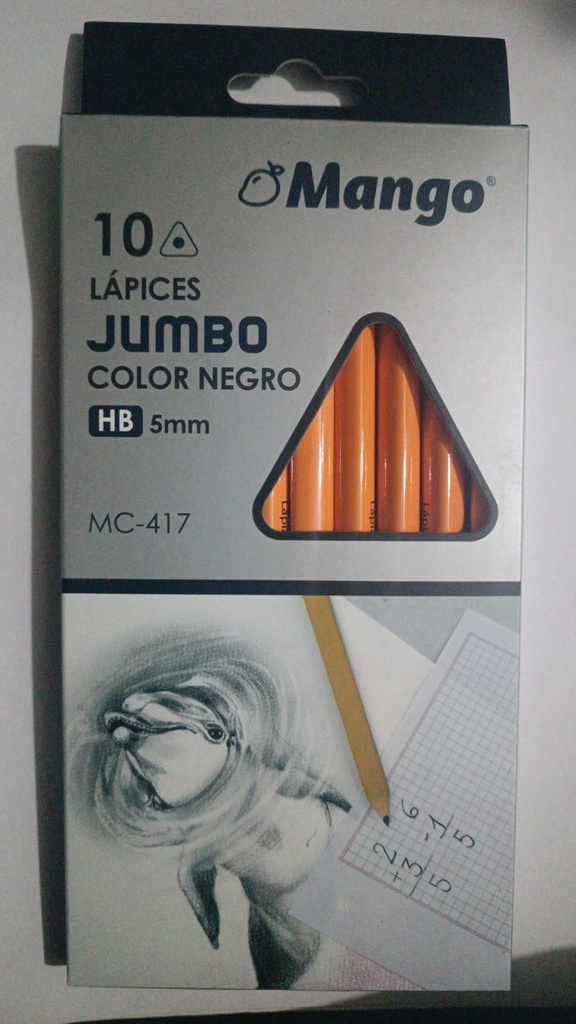 Lápiz Negro Jumbo MANGO 10pcs