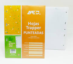 Hojas Traper ABC  PUNTEADAS 5 perforaciones 200 hojas