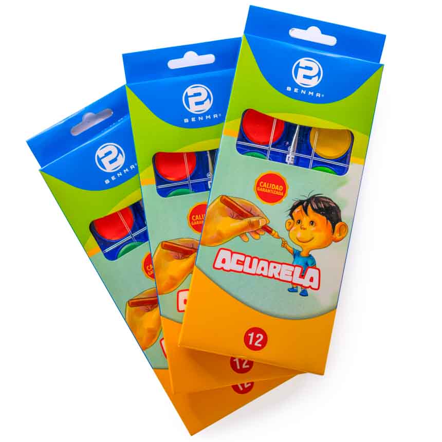 Acuarela  Grande Benma 12 colores