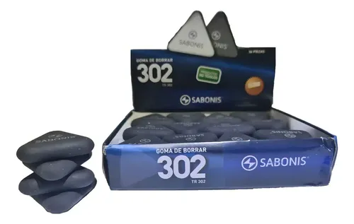 Borrador triangular 302 pequeño Negro Sabonis 36pcs