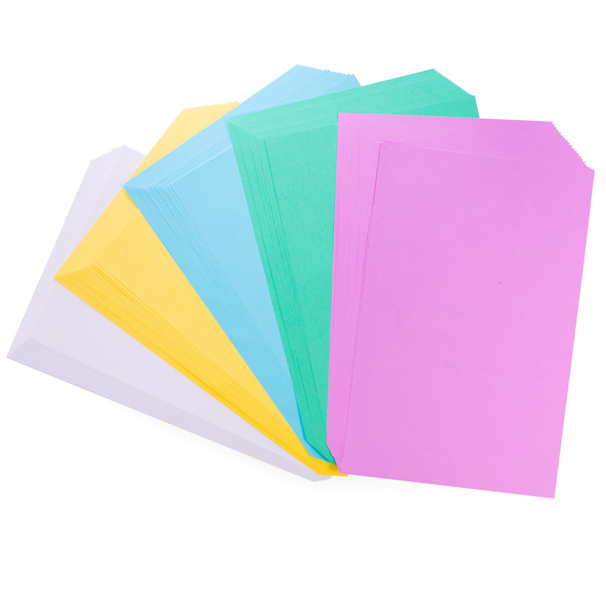 Cartulina Oficio Colores Suaves 100hjs