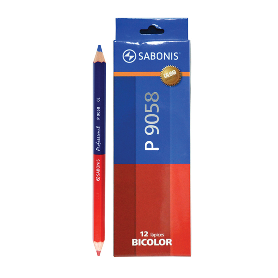 Lapiz bicolor JUMBO rojo-azul P9058J Sabonis 12pcs