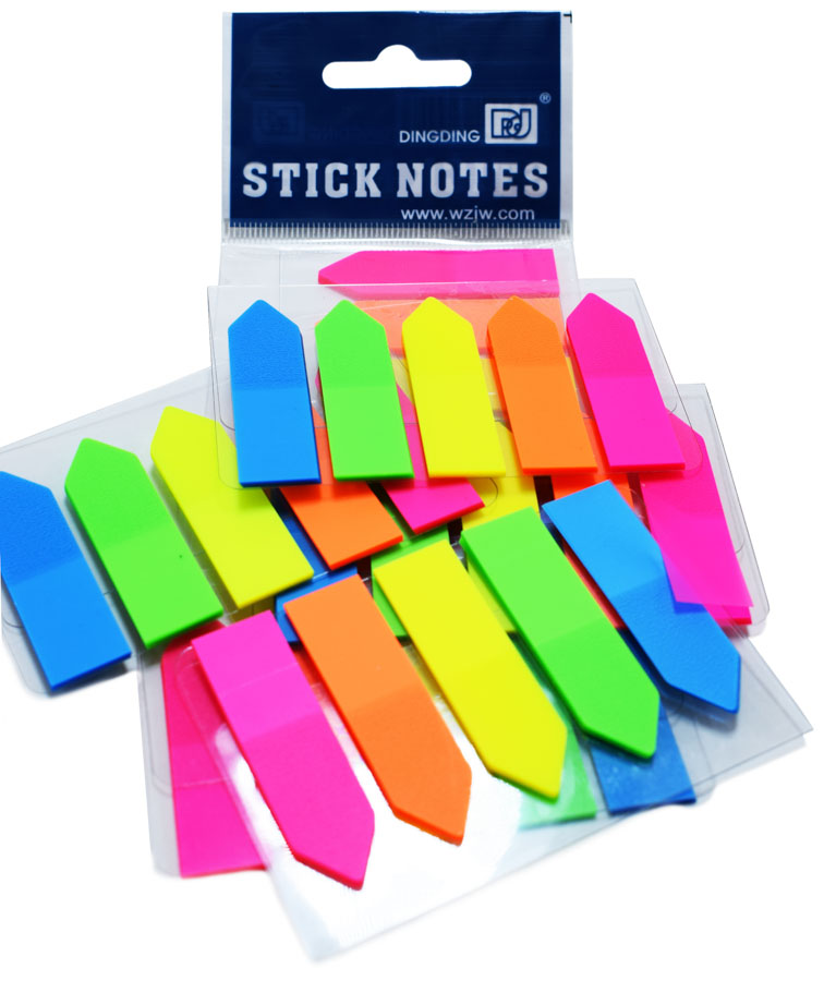 Pestañas Plastico bandera 5 colores 100pcs