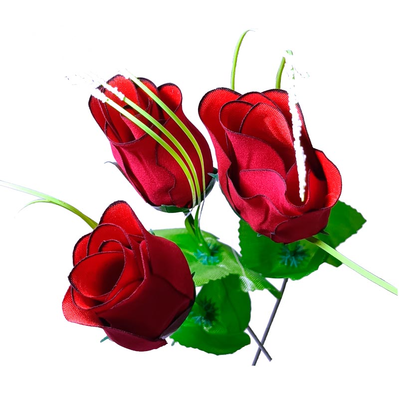 ROSA ROJO Y COLORES INDIVIDUAL CON LUZ  12pcs. 35CM.