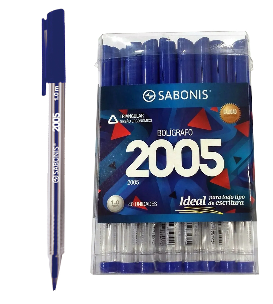 Boligrafo triangular . Sabonis 40pcs liquidacion