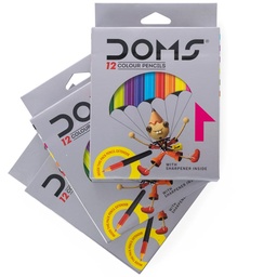 [3443] Color corto hexagonal DOMS 12colores