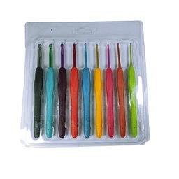 [CC91] Crochet mango de goma de colores 2.0, 2.5, 3.0, 3.5, 4.0, 4.5, 5.0, 5.5 y 6.0mm 9pcs