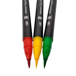 [B7OO] Marcador Punta Pincel benma en estuche rigido doble punta