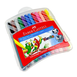 [31245-HT] Marcador fiesta estuche rigido Faber Castell 12 colores