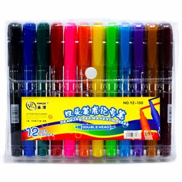 [YZ-130] New Marcador Doble Punta 12 colores