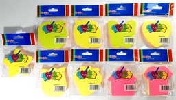 [23584-2] posit o block de notas adhesivas figuras de 4 Colores SURTIDO 7.6x7.6cm