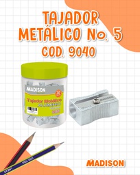 [8585] Tajador Metalico ALUMINUM Madison N°5 24 pcs.