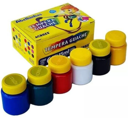 [02020] Tempera Guache 6 colores Acrilex